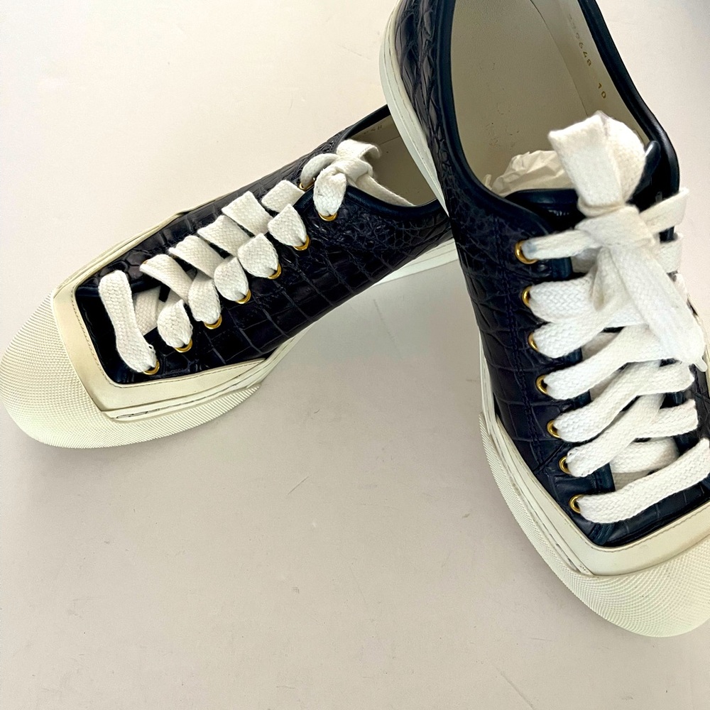 Gucci Men’s crocodile skin leather sneakers Made in Italy